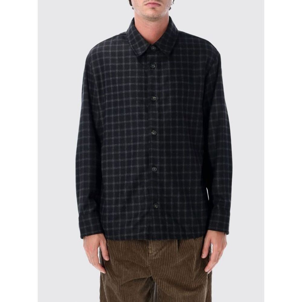 A.P.C. Men Long-Sleeved Check Shirt A.P.C. In A Recycled Wool Blend